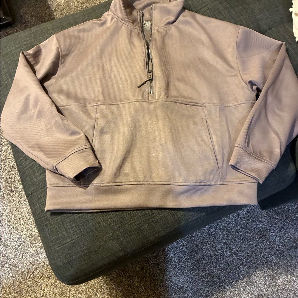 Danskin Women’s Zip-Up Sweater in Taupe